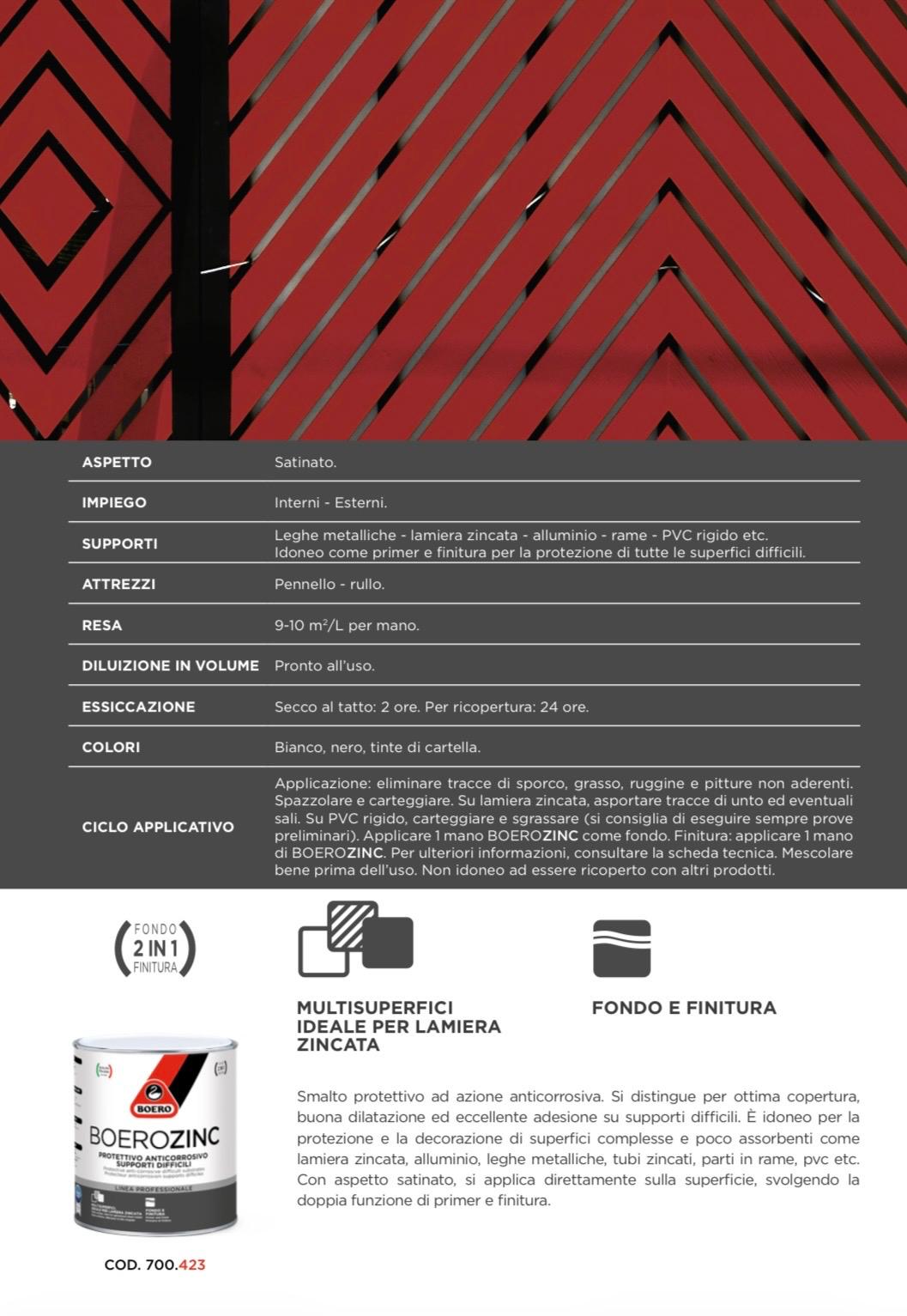 BOEROZINC GRIGIO FINESTRA 740 RAL 7040 0,750 ML